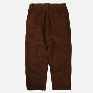 Frizmworks - CORDUROY WIDE ONE TUCK PANTS - BROWN -  - Alternative View 1
