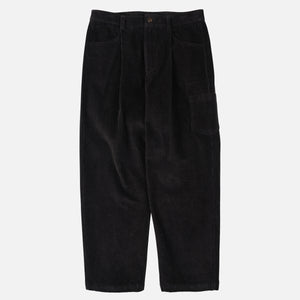 Frizmworks - CORDUROY WIDE ONE TUCK PANTS - CHARCOAL -  - Main Front View
