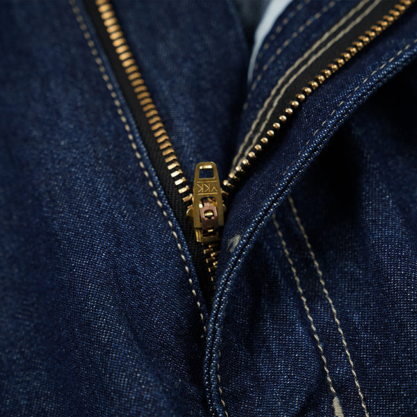 CURVED DENIM PANTS - INDIGO