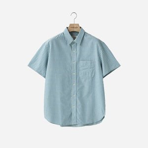Rough Side - UNIT HALF SHIRT - BLUE CHECK -  - Main Front View