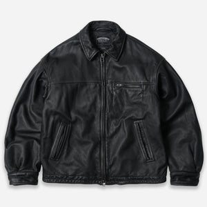 Frizmworks - DESTROYED COWHIDE LEATHER JACKET - BLACK -  - Main Front View