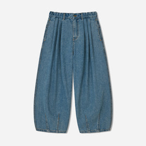 Anglan - STONE VINTAGE DENIM BALLOON PANTS - STONE -  - Main Front View
