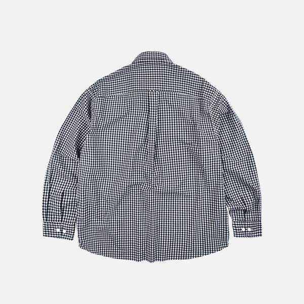 EASE GINGHAM CHECK SHIRT - BLACK