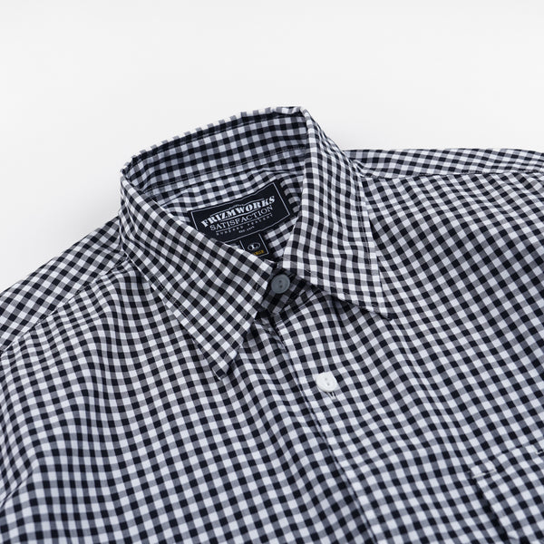 EASE GINGHAM CHECK SHIRT - BLACK