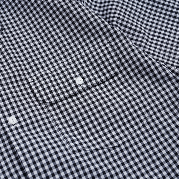 EASE GINGHAM CHECK SHIRT - BLACK