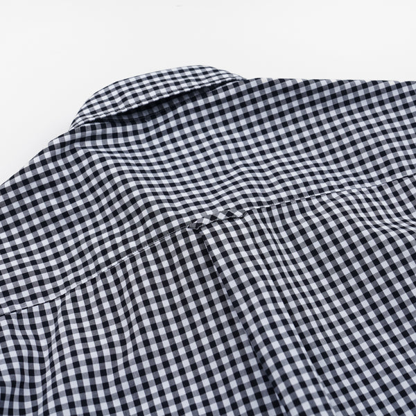 EASE GINGHAM CHECK SHIRT - BLACK