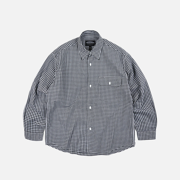 EASE GINGHAM CHECK SHIRT - BLACK