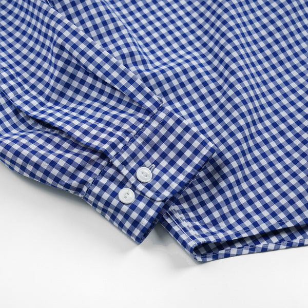 EASE GINGHAM CHECK SHIRT - BLUE