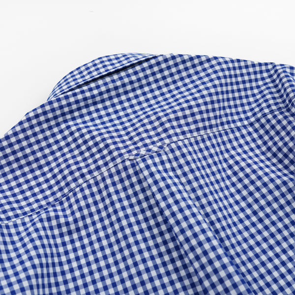 EASE GINGHAM CHECK SHIRT - BLUE