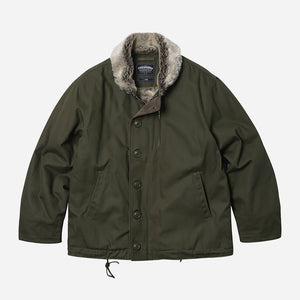 Frizmworks - EDGAR N-1 DECK JACKET - OLIVE - EDGAR N-1 DECK JACKET - OLIVE - THE GREAT DIVIDE - Main Front View