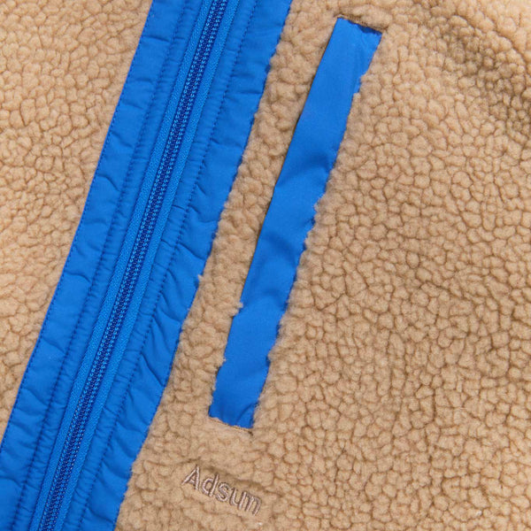 EXPEDITION FLEECE JACKET - BEIGE/BLUE