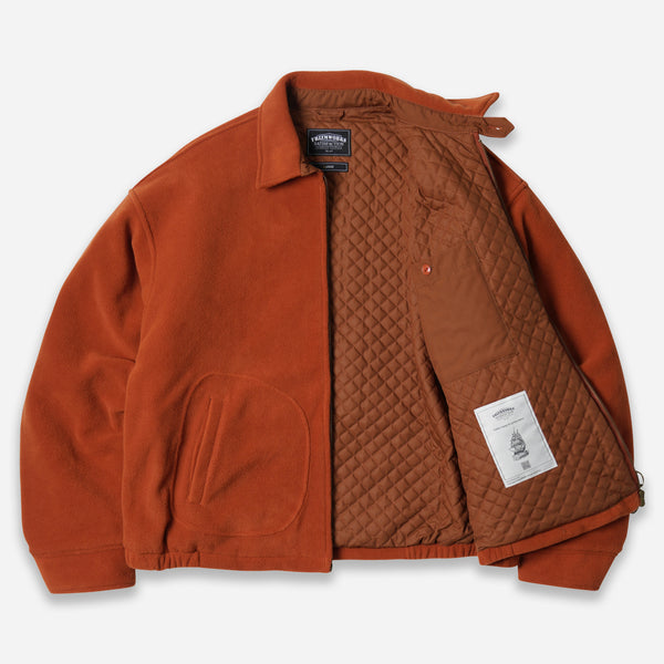 FLEECE DRIZZLER JACKET - BRICK