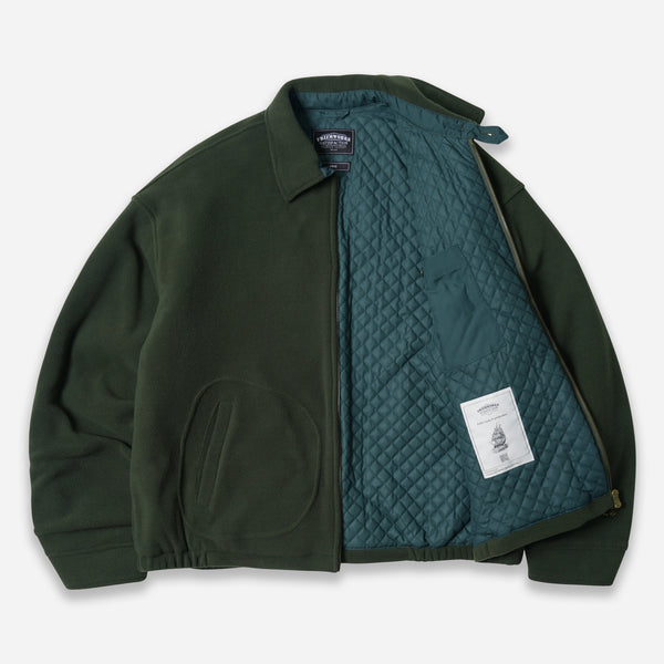 FLEECE DRIZZLER JACKET - DARK GREEN