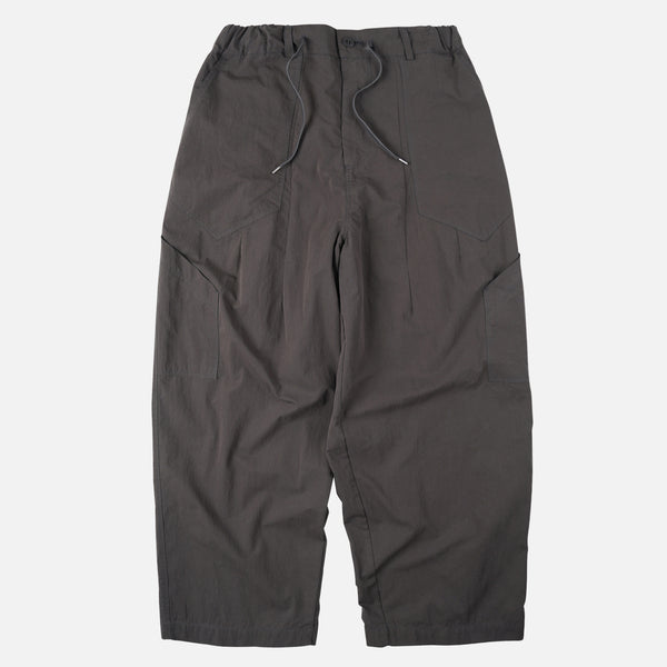 FOLD FATIGUE WIDE PANTS - CHARCOAL