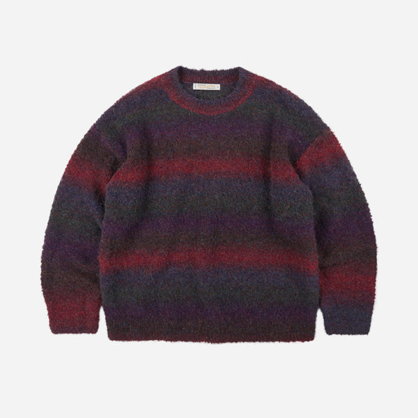 GRADATION BOUCLE KNIT - PURPLE MIX