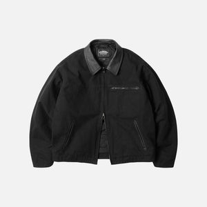 Frizmworks - HEAVY CANVAS DESTROYED WORK JACKET - BLACK -  - Main Front View