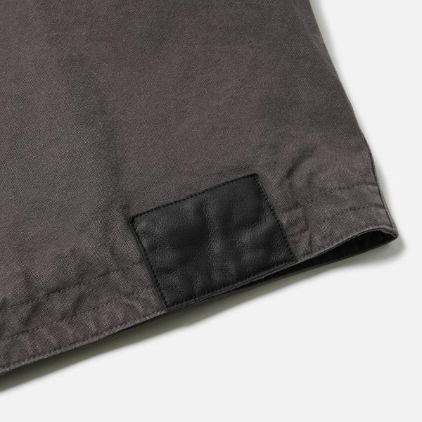 HEAVY CANVAS DESTROYED WORK JACKET - MUD