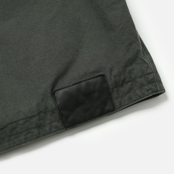 HEAVY CANVAS DESTROYED WORK JACKET - OLIVE