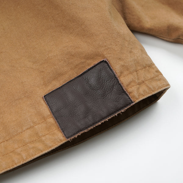 HEAVY CANVAS DESTROYED WORK JACKET - TAN