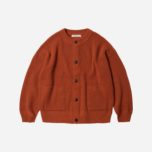 Frizmworks - HEAVY WOOL ROUND CARDIGAN - BRICK RELABEL -  - Main Front View