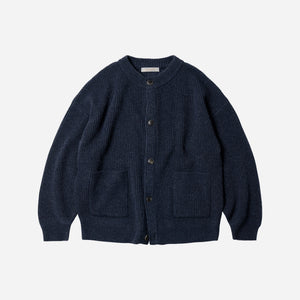 Frizmworks - Frizmworks Heavy Wool Round Cardigan - Indigo -  - Main Front View