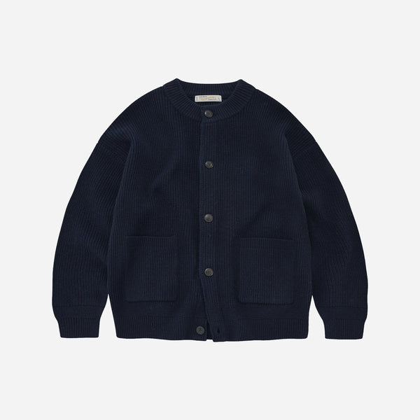 Frizmworks HEAVY WOOL ROUND CARDIGAN - NAVY