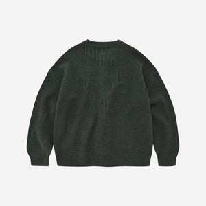 Frizmworks - HEAVY WOOL ROUND CARDIGAN - FOREST GREEN -  - Alternative View 1