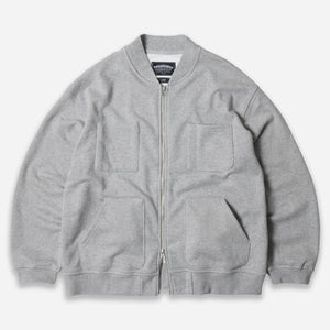 Frizmworks - HEAVYWEIGHT SWEAT ZIP UP CARDIGAN - GRAY -  - Main Front View