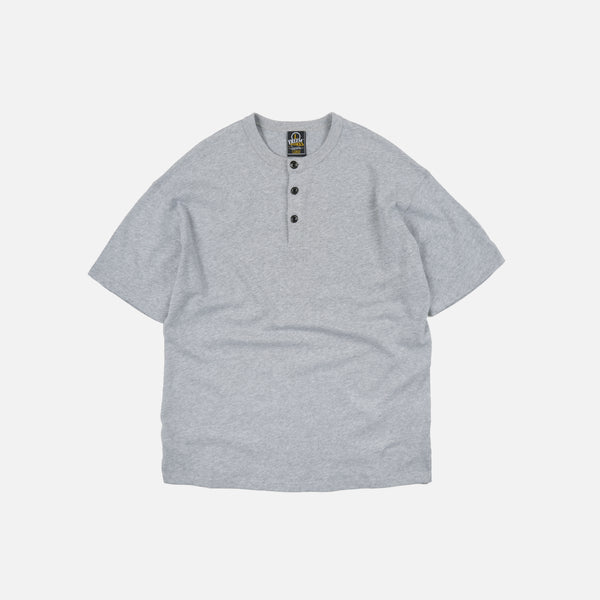 HENLEY HALF T-SHIRT - GREY