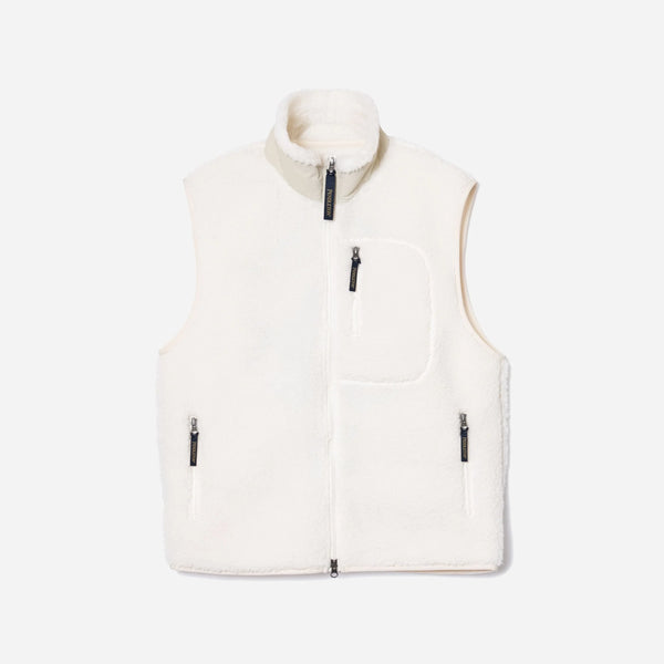 SHERPA BOA FLEECE VEST - IVORY
