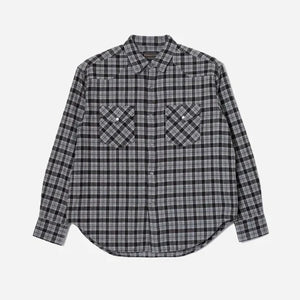 Pendleton - WESTERN CHECKED SHIRT - CHARCOAL/BLACK -  - Main Front View