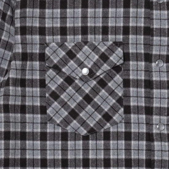 WESTERN CHECKED SHIRT - CHARCOAL/BLACK