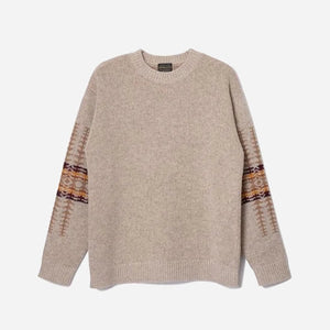 Pendleton - LAMBSWOOL CREW SWEATER - IVORY -  - Main Front View