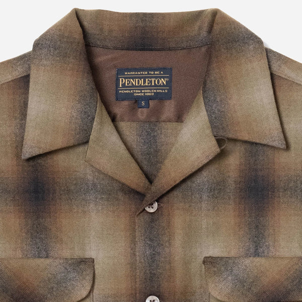 CRAFTED IN JAPAN WOOL SHIRT - BROWN/BEIGE