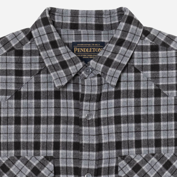 WESTERN CHECKED SHIRT - CHARCOAL/BLACK