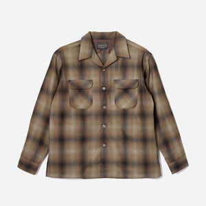 Pendleton - CRAFTED IN JAPAN WOOL SHIRT - BROWN/BEIGE -  - Main Front View