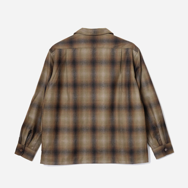 CRAFTED IN JAPAN WOOL SHIRT - BROWN/BEIGE