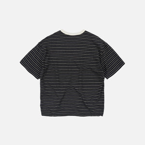 Frizmworks - JACQUARD STRIPE HALF T-SHIRT - BLACK -  - Alternative View 1