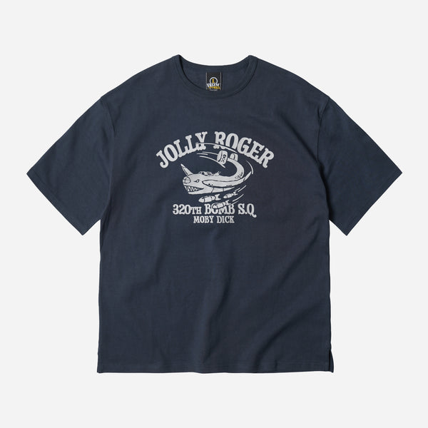 JOLLY ROGER MOBY DICK TEE - NAVY