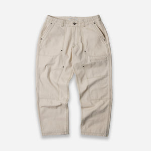 Frizmworks - JUNGLE CLOTH DOUBLE KNEE PANT - CREAM -  - Main Front View