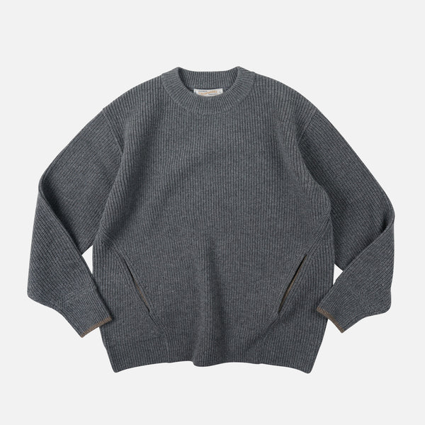 KANGAROO PULLOVER SWEATER  - GREY