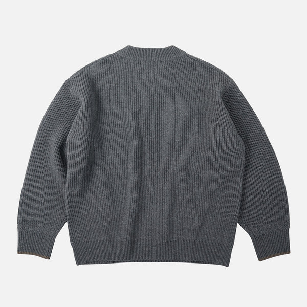 KANGAROO PULLOVER SWEATER  - GREY