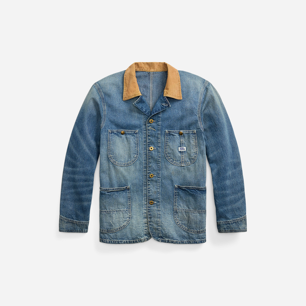 Corduroy Collar Denim Jacket - Wrightsville Wash