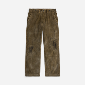 Double RL By Ralph Lauren - RRL Repaired Corduroy Field Trouser Repaired Distressed Brown -  - Main Front View