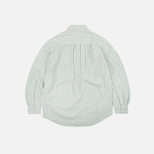 Frizmworks - MELANGE CHECK WORK SHIRT - PALE GREEN -  - Alternative View 1