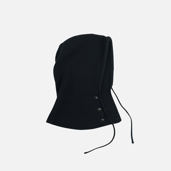 MERINO WOOL BALACLAVA - BLACK