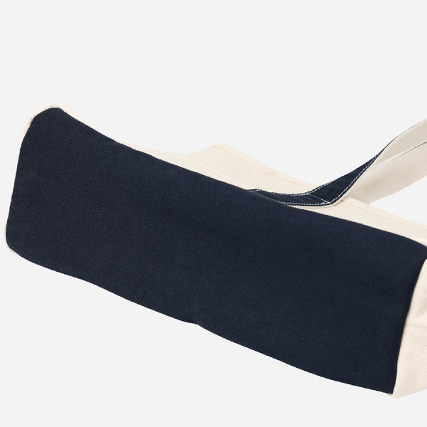 CAFE TOTE BAG - ECRU/NAVY