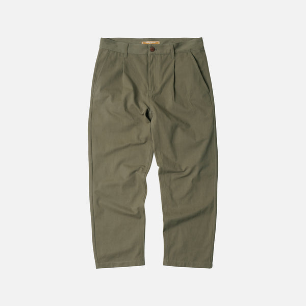 OG HAWORTH ONE TUCK PANTS - OLIVE
