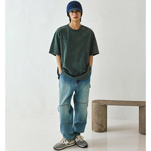 Frizmworks - OG VINTAGE DYEING HALF TEE - DARK GREEN -  - Alternative View 1