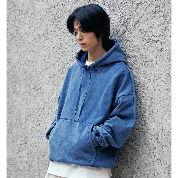 OG VINTAGE DYEING PULLOVER HOODY - WASHED NAVY